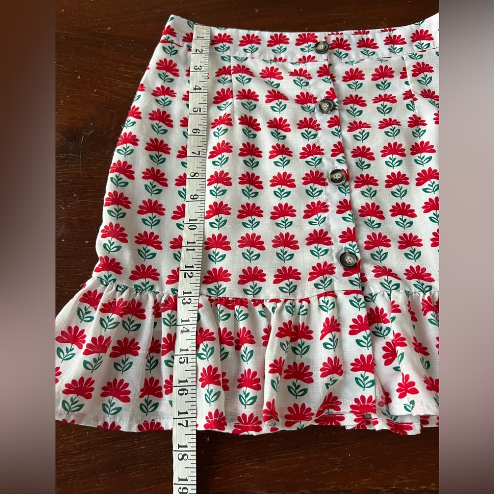 Button-Down Ruffle Mini Skirt | M - Picture 7 of 8